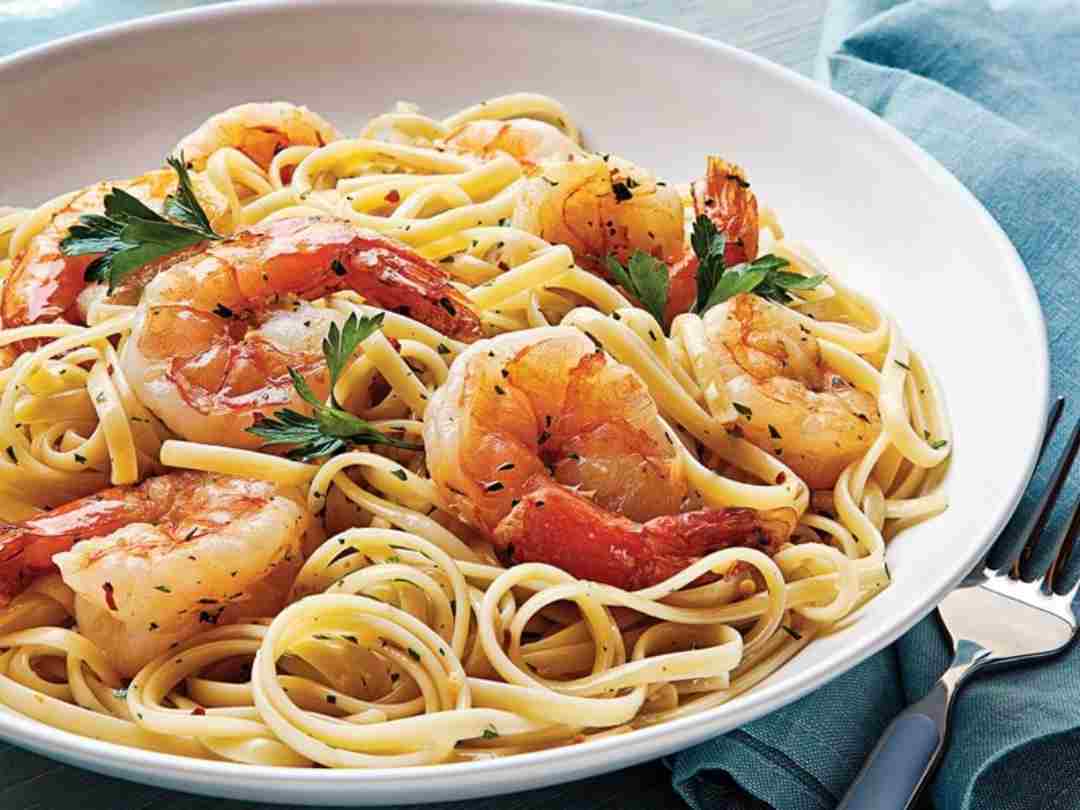 Spaghetti tôm luôn là sự ưu tiên trong menu các nhà hàng 