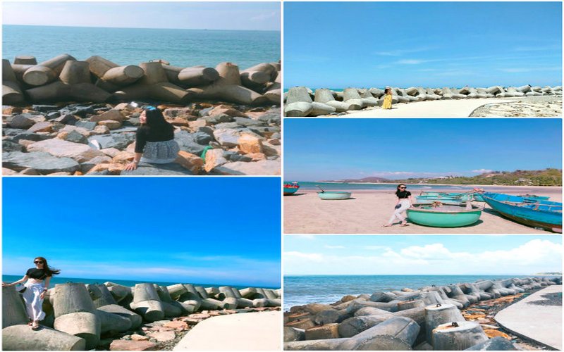 Bãi đá Ông Địa - Cảnh đẹp sát bãi biển ở bãi biển Phan Thiết.